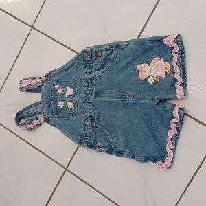 4/$60 Floral Denim Overalls - Size 4T